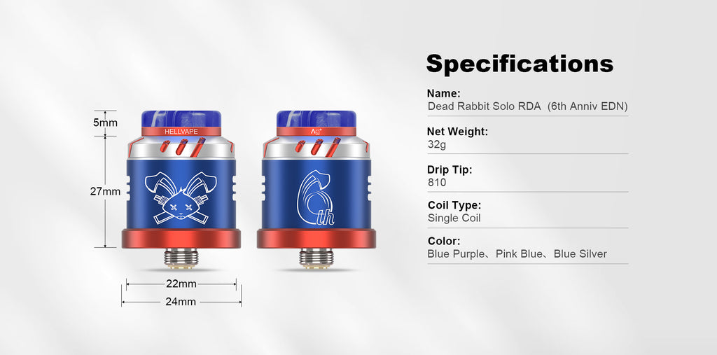 Hell Vape: Dead Rabbit Solo RDA 6th Anniversary Edition