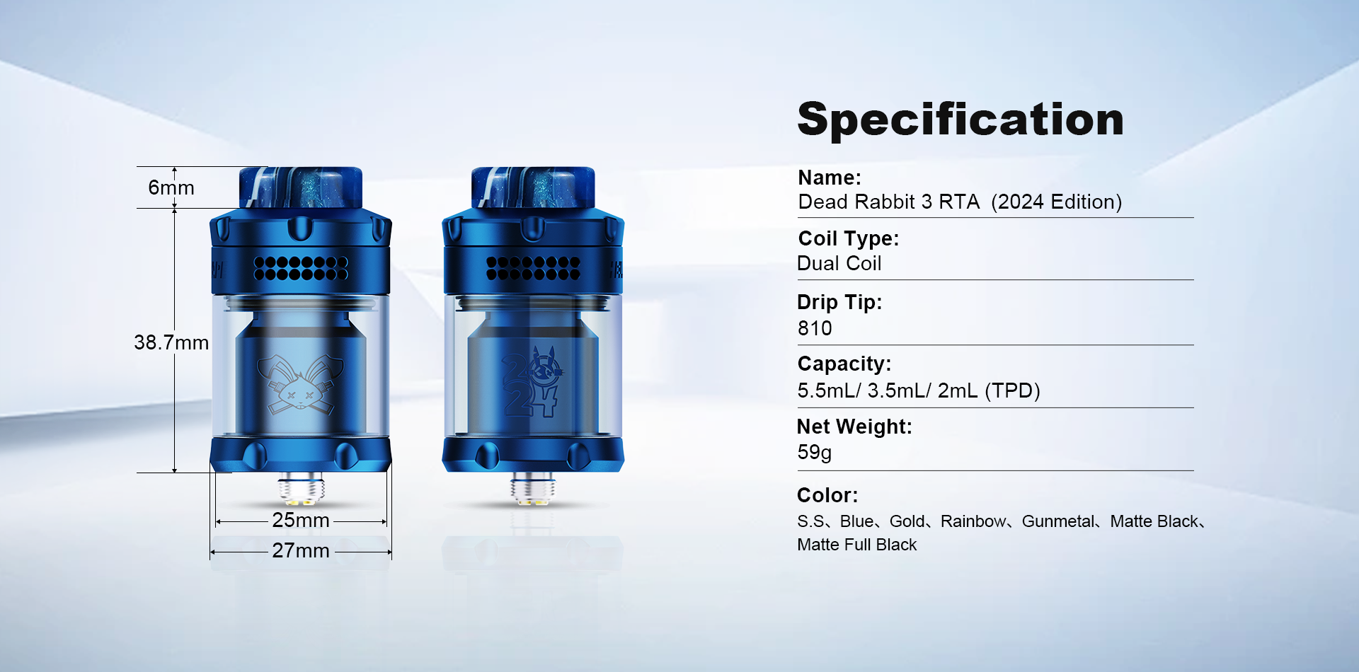 Hell Vape: Dead Rabbit 3 RTA 2024 Edition