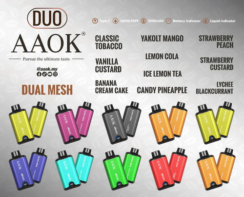 AAOK: Duo 16000 Puffs Disposable Pod