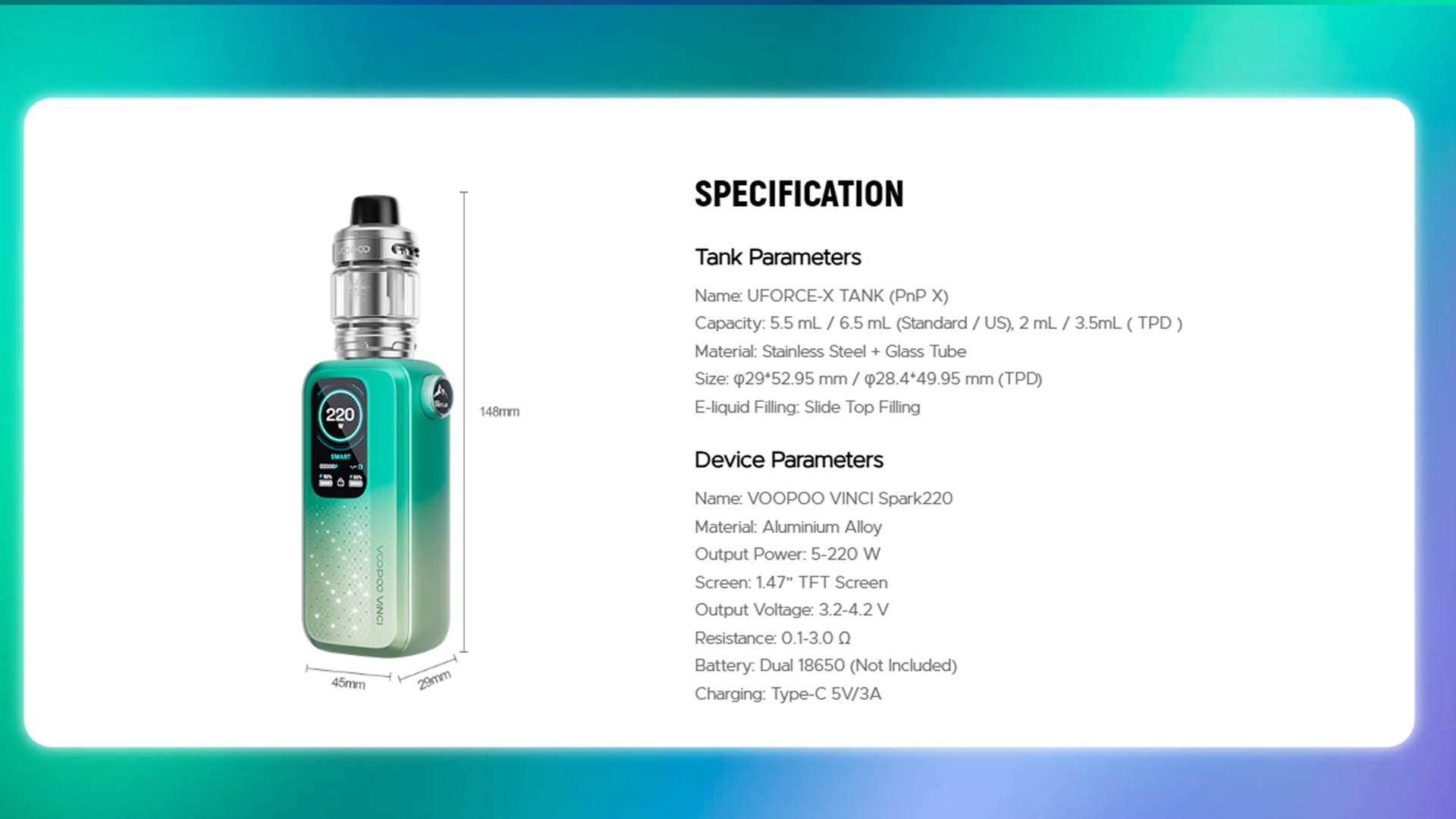 Voopoo: Vinci Spark 200 Starter Kit