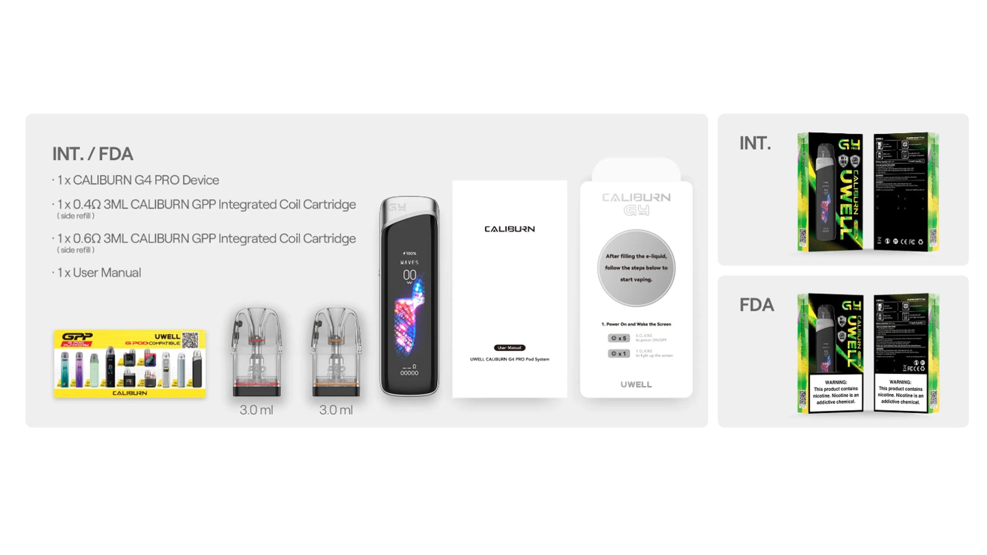 Uwell: Caliburn G4 Pro Starter Kit