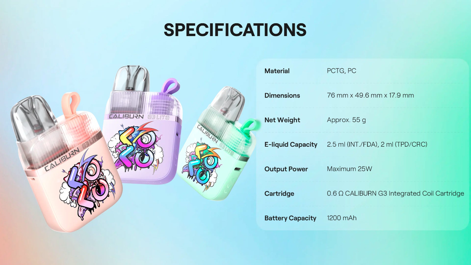 Uwell: Caliburn G3 Lite Koko Starter Kit