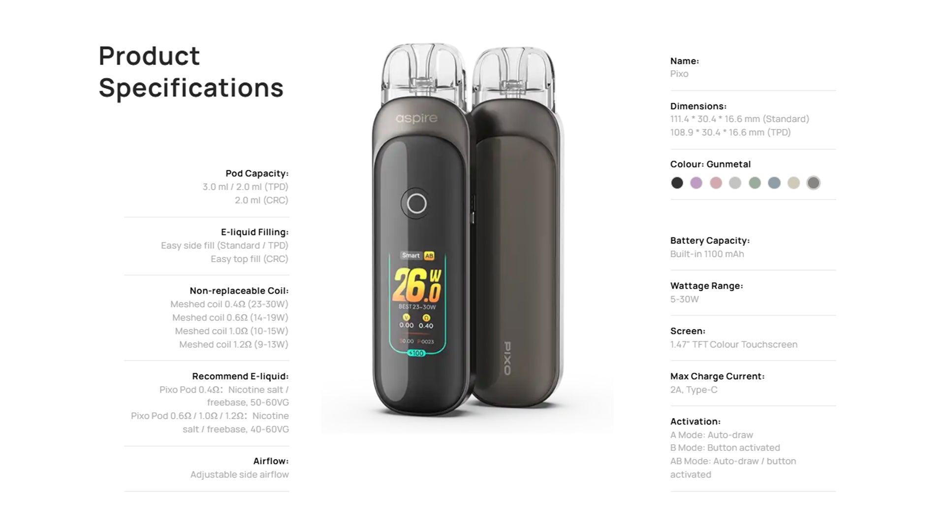 Aspire: Pixo Starter Kit
