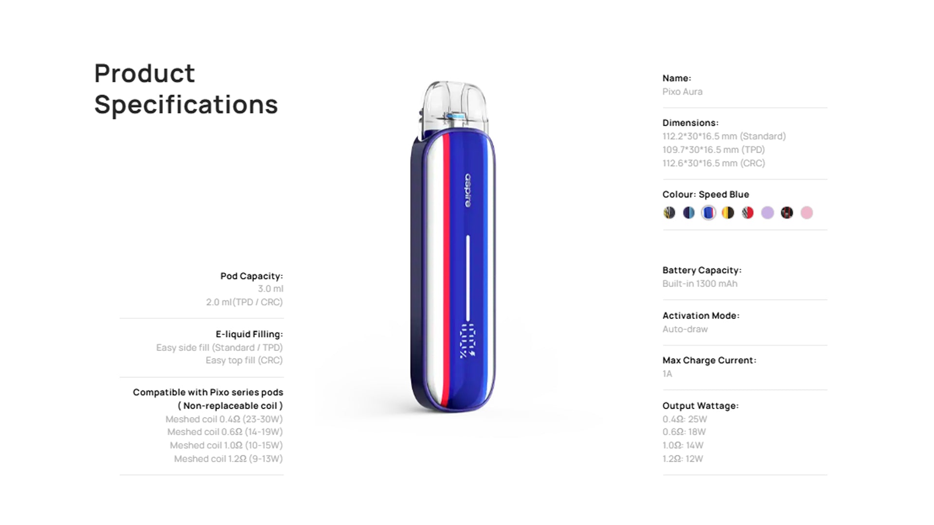 Aspire: Pixo Aura Starter Kit